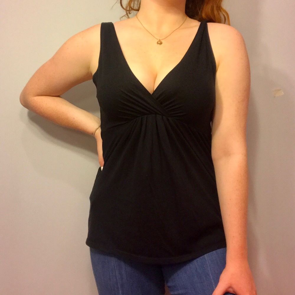 FABLETICS Black V Neck Tank Top